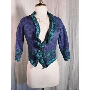 Creaciones Tzita Jacket Size L VTG 80's Alpaca Wool Artisan Made Global Style